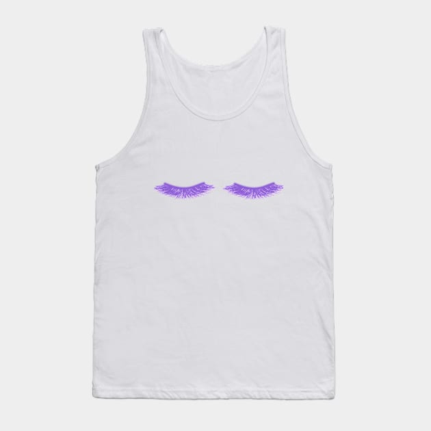 Beautiful purple girly eyelashes Tank Top by Robyn's T shop